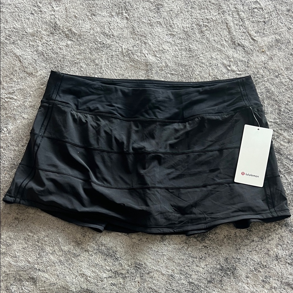 NWT Lululemon Pace Rival Black Skirt